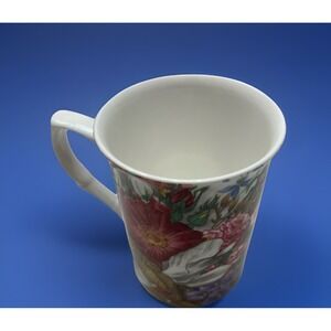 Stechcol Gracie Bone China Floral Rose Violets Coffee Mug Teac 10 oz Pink Flower